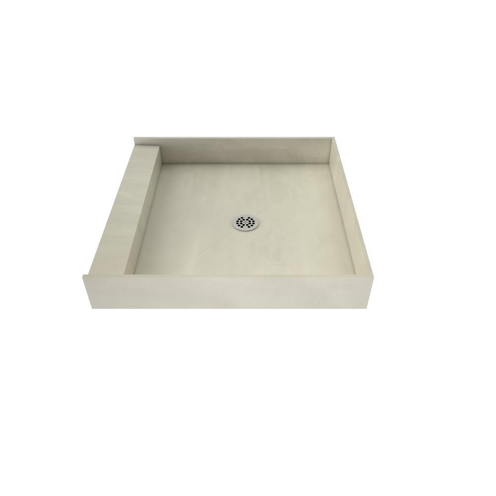 Redi Base 32 in. x 32 in. Single Threshold Shower Base with Center Drain and Polished Chrome Drain Plate - Super Arbor