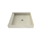 Redi Base 32 in. x 32 in. Single Threshold Shower Base with Center Drain and Polished Chrome Drain Plate - Super Arbor