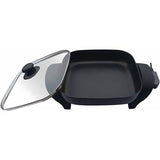 8 in. Black Non-Stick Electric Skillet with Heat Resistant Handles