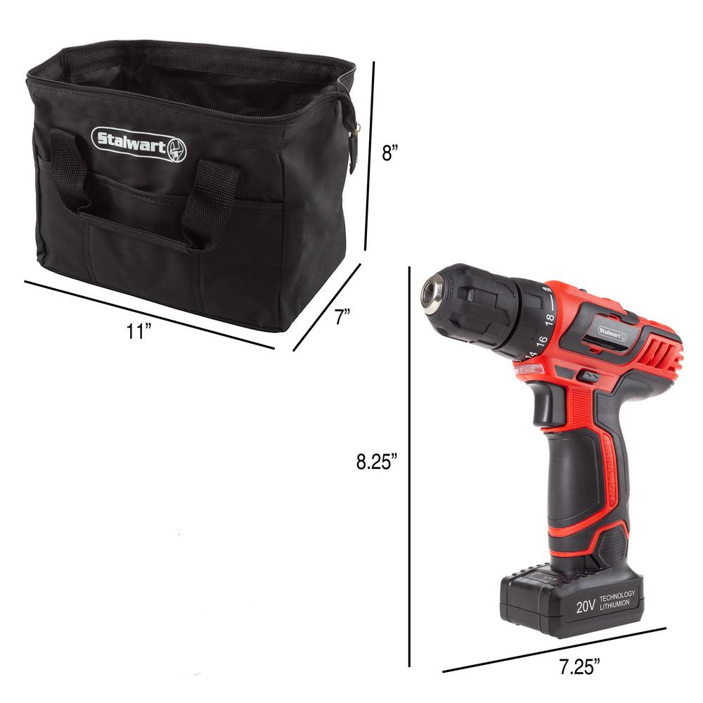 20-Volt Lithium-Ion Cordless 3/8 in. Power Drill (122-Piece) - Super Arbor