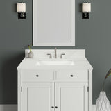 31 in. W x 22 in. D x 0.75 in. H Quartz Vanity Top in Statuario White with White Basin - Super Arbor