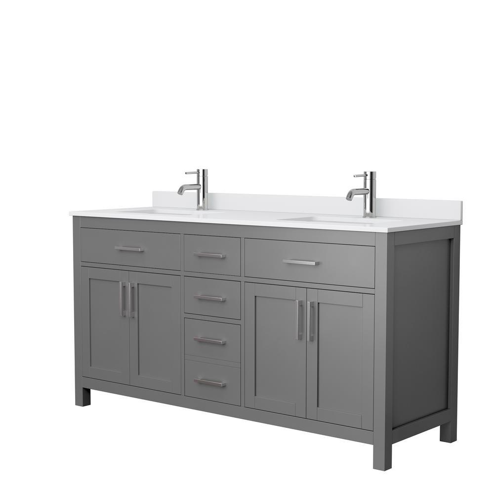 Beckett 42 in. W x 22 in. D Single Vanity in White with Cultured Marble Vanity Top in White with White Basin - Super Arbor