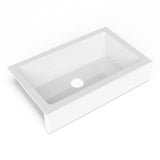 Elevate Quick-Fit Undermount Farmhouse Fireclay 33.85 Single Bowl Kitchen Sink in Crisp White