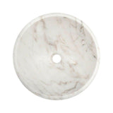 Polaris Sinks Stone Vessel Sink in Honed Basalt White Granite