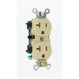 20 Amp Industrial Grade Heavy Duty Self Grounding Duplex Outlet, Ivory - Super Arbor