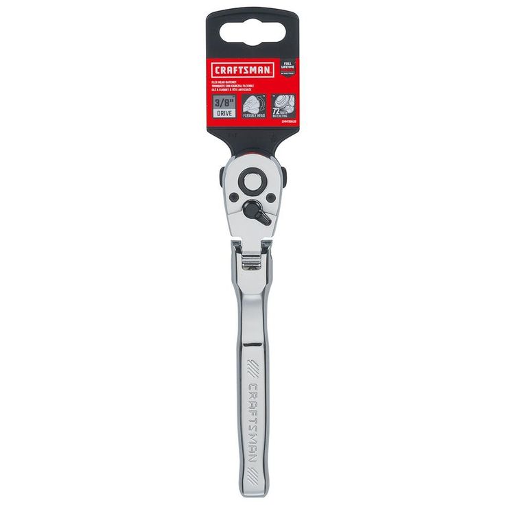 CRAFTSMAN 72-Teeth 3/8-in Drive Quick-Release Flexible Head Ratchet