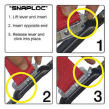 16 ft. x 2 in. Logistic Cam Buckle E-Strap with Hook and Loop Storage Fastener in Red - Super Arbor