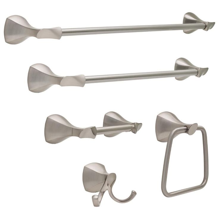 Delta Sandover Double Hook Spotshield Brushed Nickel Towel Hook