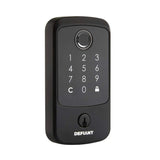 Defiant Hubspace Matte Black Square Biometric Fingerprint Electronic Touchpad Deadbolt