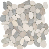 Emser Flat Venetian Pebble 11-Pack Medici Blend Natural Stone Border Tile (12-in x 12-in)