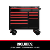 CRAFTSMAN V-Series 41-in W x 40-in H 11-Drawer Steel Rolling Tool Cabinet (Black)