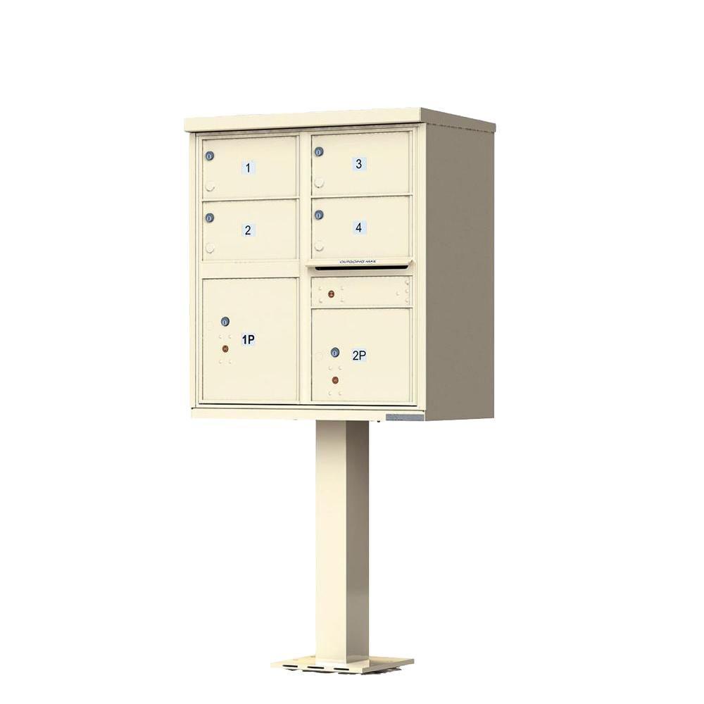 16-Mailboxes 1-Outgoing Mail Compartment 2-Parcel Lockers Pedestal Mount Cluster Box Unit - Super Arbor