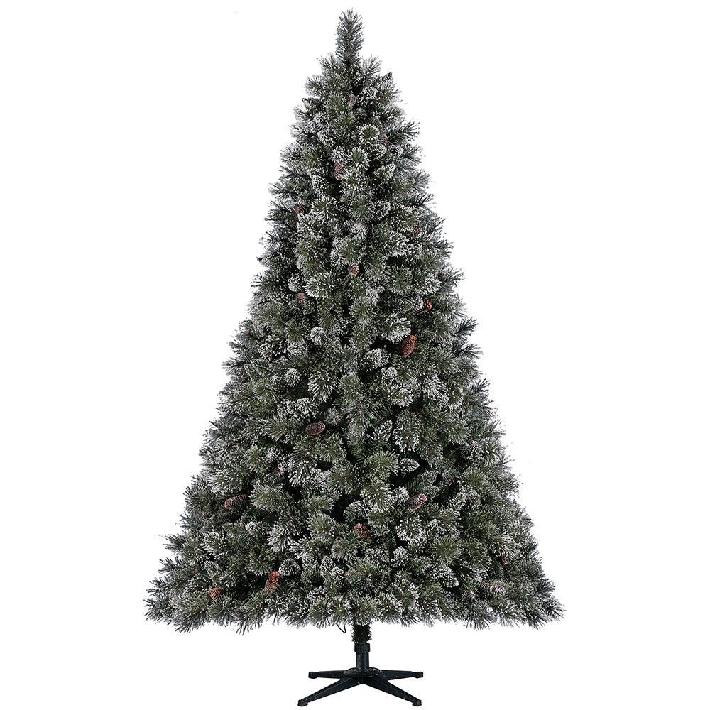 7.5 ft Sparkling Amelia Pine LED Pre-Lit Artificial Christmas Tree with Warm White Lights - Super Arbor