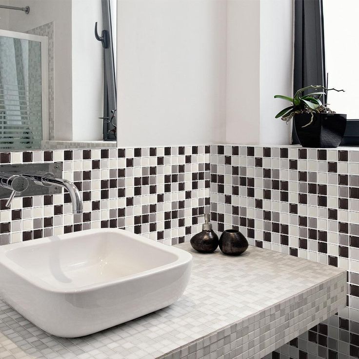 10/20 Pieces Backsplash Tile for Kitchen Mosaic Square Peel and Stick Tile, 3.94x3.94