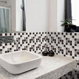 10/20 Pieces Backsplash Tile for Kitchen Mosaic Square Peel and Stick Tile, 3.94x3.94