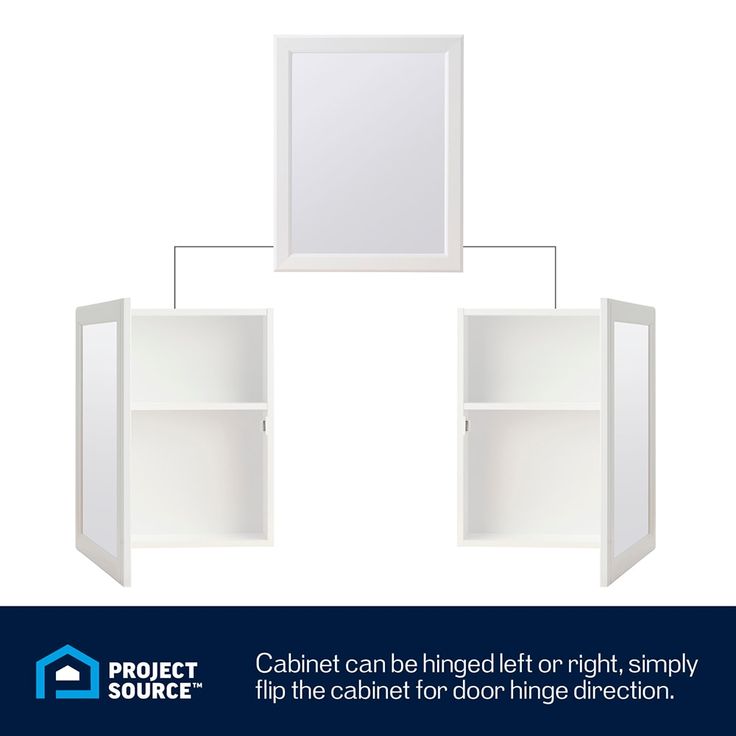 Style Selections 15.25-in x 19.25-in Rectangle Surface Mirrored Medicine Cabinet