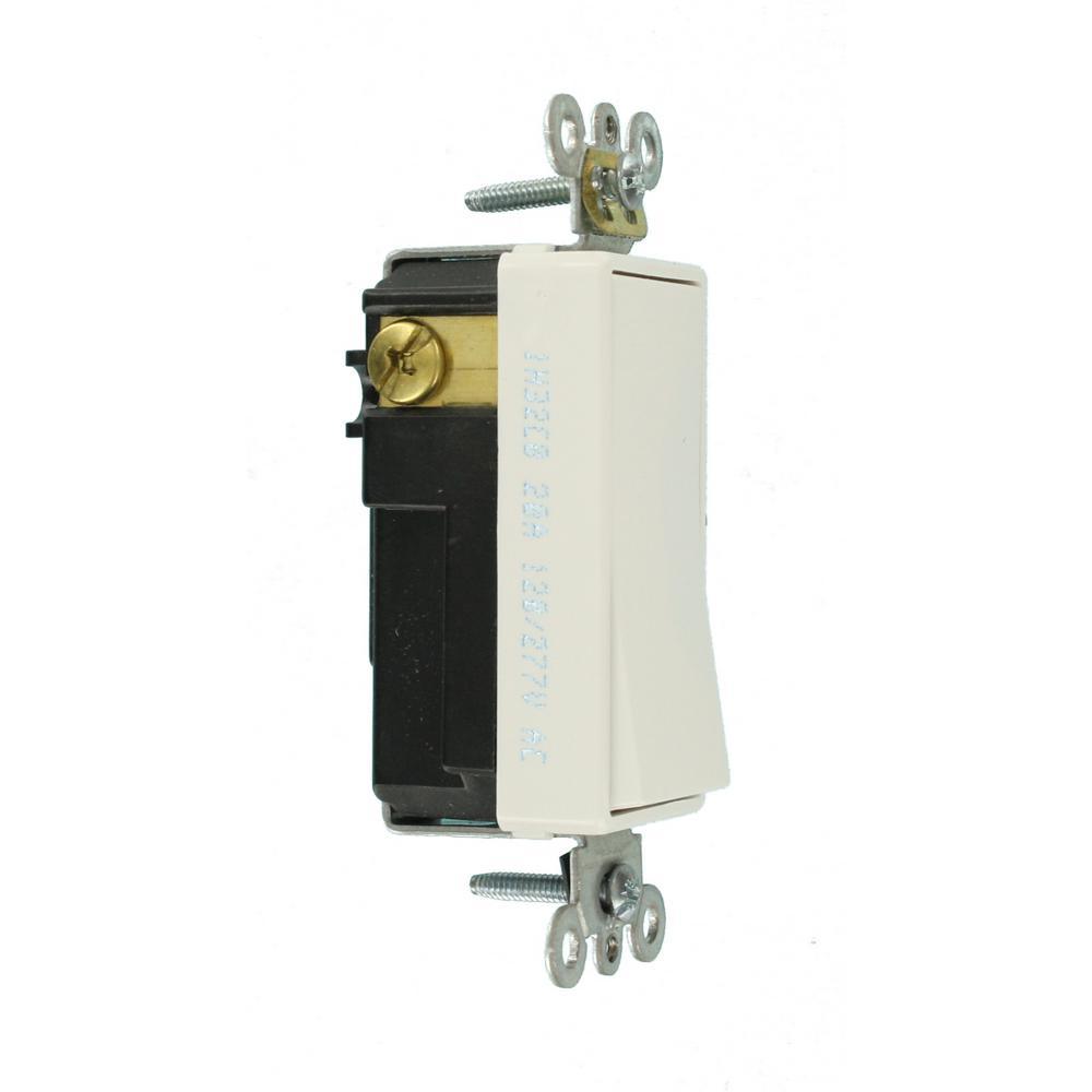 Decora Plus 20 Amp Switch, White - Super Arbor