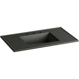 Ceramic/Impressions 37 in. Vitreous China Vanity Top with Basin in White Impressions - Super Arbor