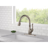 Leland Single-Handle Pull-Down Sprayer Kitchen Faucet with ShieldSpray in Stainless - Super Arbor