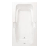 Montrose I 60 in.¬†Acrylic Reversible Drain Rectangular Drop-In Soaking Bathtub in White - Super Arbor