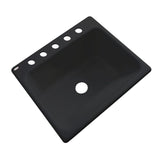 Kensington Drop-In Acrylic 25 in. 5-Hole Single Bowl Utility Sink in Black