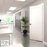 30 in. x 80 in. x 1-3/8 in. Shaker White Primed 1-Panel Solid Core Wood Interior Slab Door - Super Arbor
