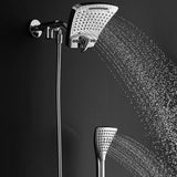 6-spray 8 in. High PressureDual Shower Head and Handheld Shower Head with Body spray in Chrome