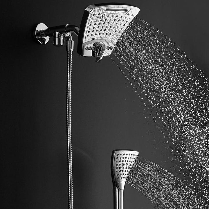 6-spray 8 in. High PressureDual Shower Head and Handheld Shower Head with Body spray in Chrome