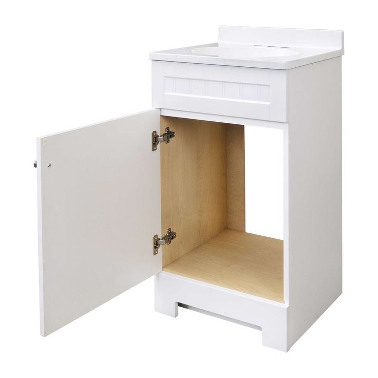Style Selections Ellenbee 18-in White Single Sink Bathroom Vanity with White Cultured Marble Top