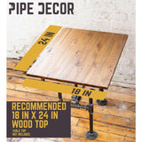 1/2 in. Black Pipe 10.5 in. W x 16/5 in. D x 19 in. H Streetlights Design End Table Kit