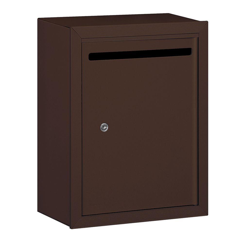 2240 Series Bronze Standard Recessed-Mounted Private Letter Box with Commercial Lock - Super Arbor