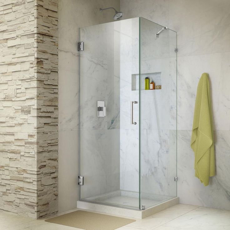 Unidoor Lux 30 in. x 30-3/8 in. x 72 in. Frameless Corner Hinged Shower Enclosure in Chrome