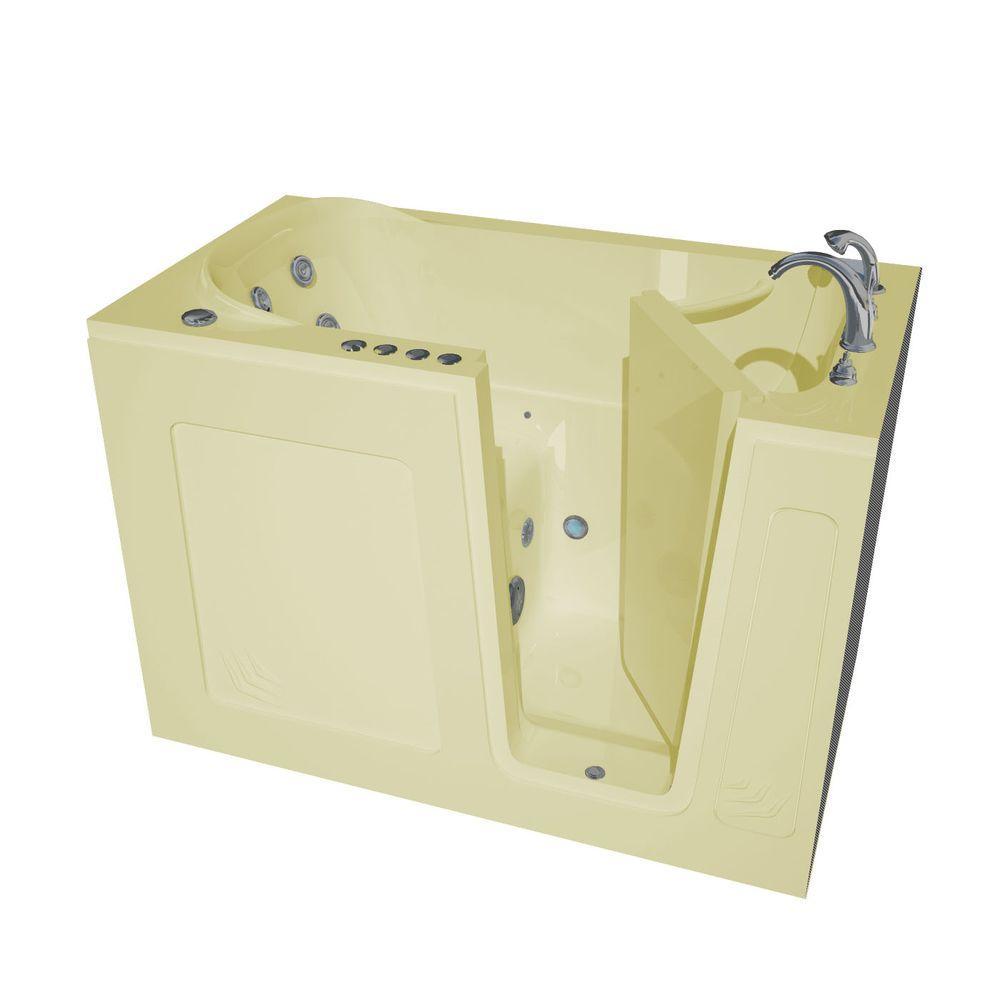 Nova Heated 5 ft. Walk-In Air and Whirlpool Jetted Tub in White with Chrome Trim - Super Arbor
