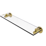 Tribecca Collection 22 in. Glass Vanity Shelf with Beveled Edges in Matte Black - Super Arbor