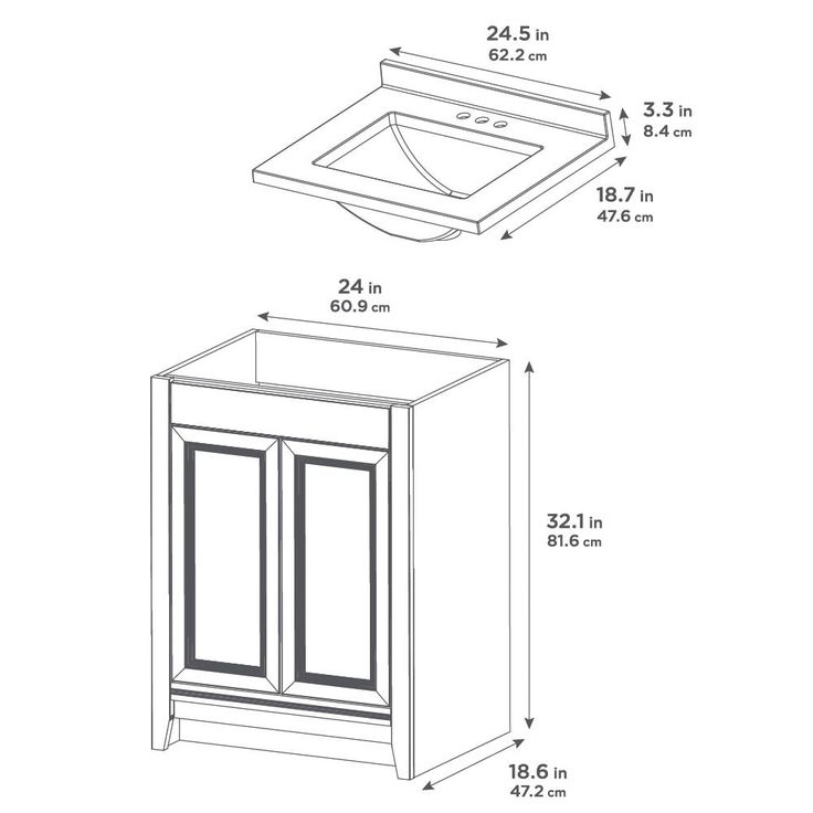 Delridge 24 in. W x 35 in. H x 19 in. D Bathroom Vanity in Chocolate with Solid Surface Vanity Top in Caramel