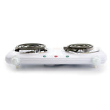 2-Burner 9 in. White Electric Countertop Hot Plate