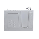 52.75 in. Walk-In Whirlpool Bathtub in White with 1.6 GPF Single Flush Toilet - Super Arbor