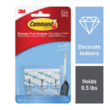 Small Clear Wire Hooks with Clear Strips (3-Pack) - Super Arbor