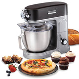 4.5 Qt. 12-Speed Black and Silver Stand Mixer