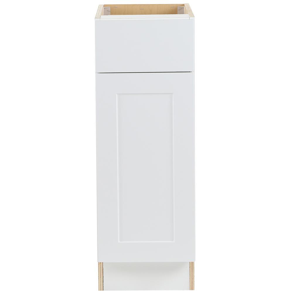 Cambridge Shaker Assembled 18 in. x 34.5 in. x 24.5 in. Base Cabinet w/ 1 Soft Close Drawer & 1 Soft Close Door in White - Super Arbor