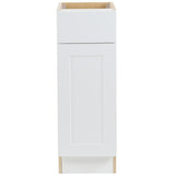 Cambridge Shaker Assembled 18 in. x 34.5 in. x 24.5 in. Base Cabinet w/ 1 Soft Close Drawer & 1 Soft Close Door in White - Super Arbor
