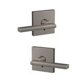 Custom Latitude Satin Nickel Collins Trim Dummy Door Lever (2-pack) - Super Arbor