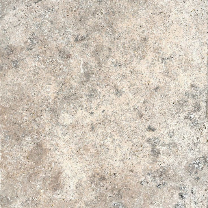 Emser TRAV ANCIENT TUMBLED Silver 16-in x 16-in Honed Natural Stone Travertine Stone Look Floor and Wall Tile
