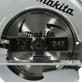 15 Amp 7-1/4 In. Corded Circular Saw with Large 56 degree Bevel Capacity, Dust Port, 24T blade and Hard Case