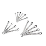 SAE Combination Ratcheting Wrench Mechanics Tool Set (15-Piece) - Super Arbor