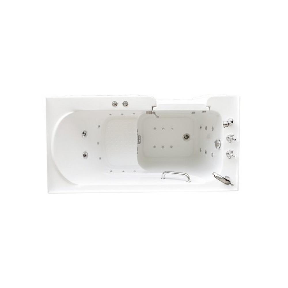 5 ft. Left Drain Walk-In Whirlpool and Air Bath Tub in White with Tranquility Package - Super Arbor