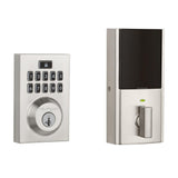 Z-Wave SmartCode 914 Contemporary Single Cylinder Satin Nickel Electronic Deadbolt Featuring SmartKey Security - Super Arbor