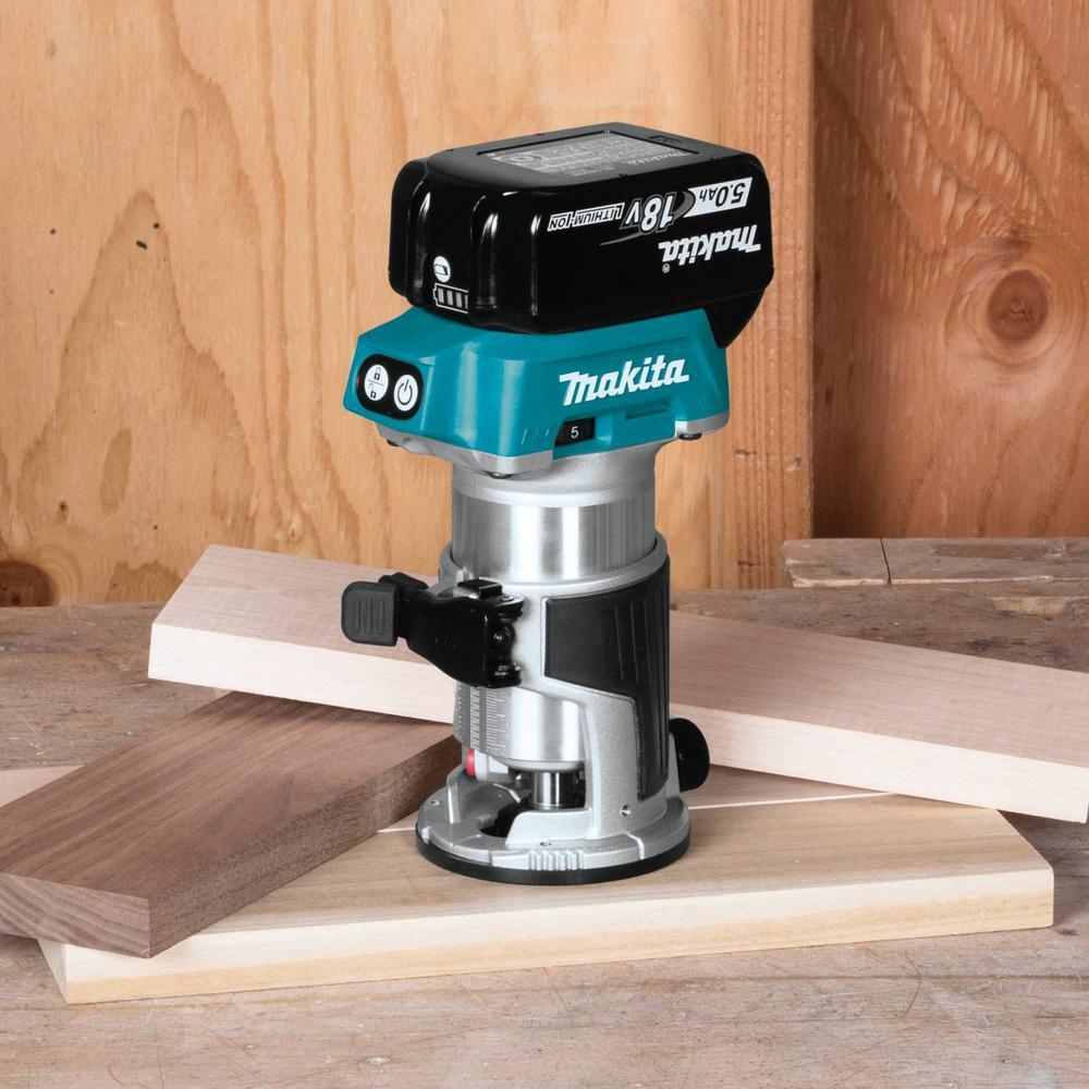5.0 Ah 18-Volt LXT Lithium-Ion Brushless Cordless Compact Router Kit with Bonus Cordless Jig Saw - Super Arbor