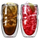 Serafino Double Wall 16 oz. Iced Tea and Coffee Insulated Drinking Glasses (Set of 2)