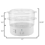 6.3 Qt. White Rice Cooker with Built-In Timer and Locking Lid